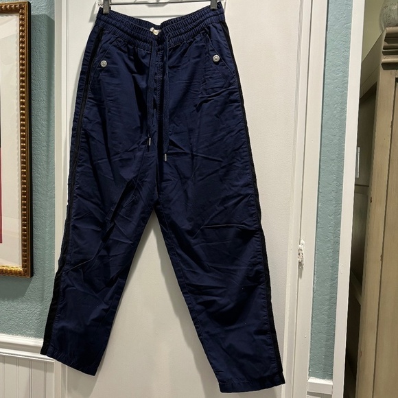 Anthropologie Maeve Tenley Twill Track Pants, Size Medium - Picture 11 of 11